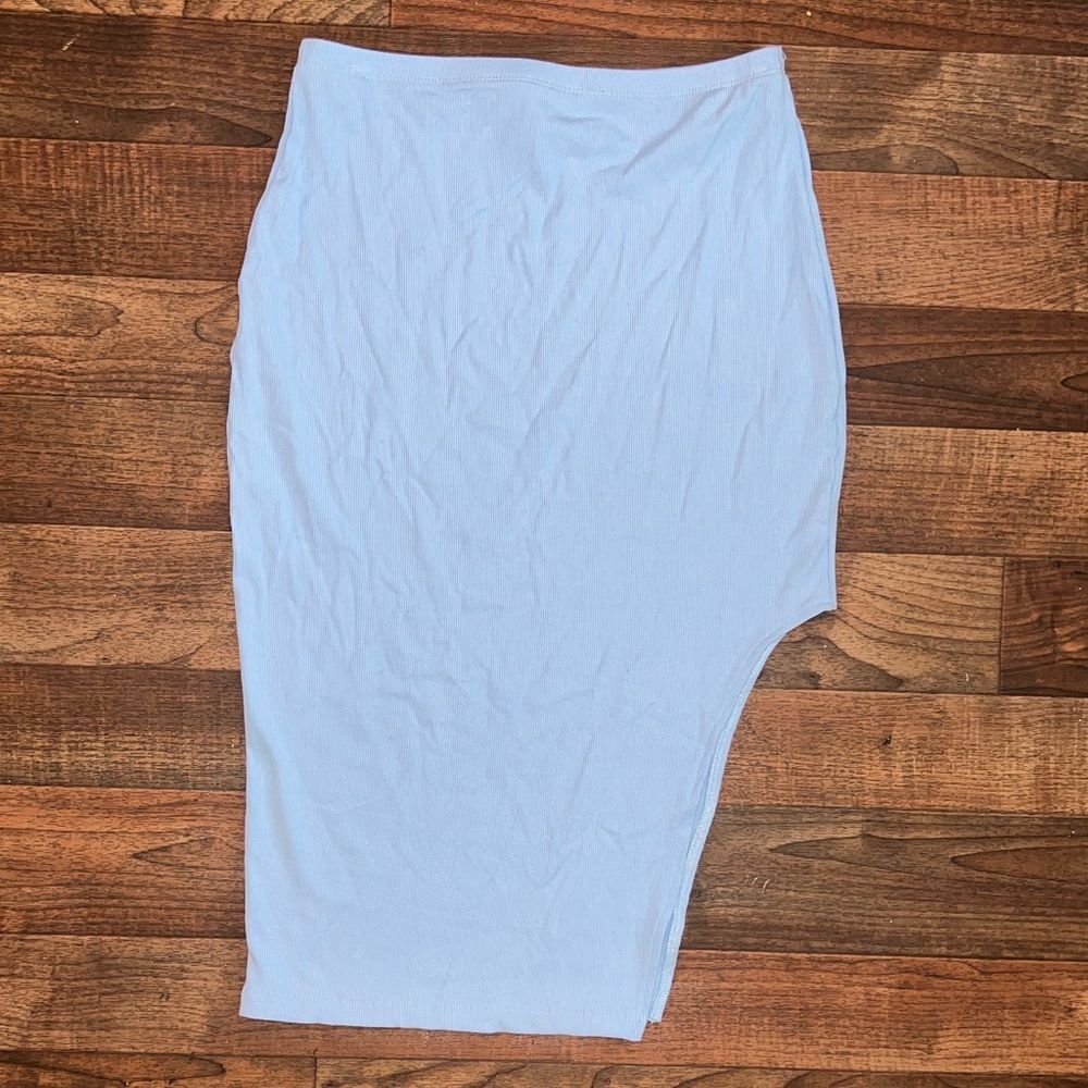 Chic Asymmetrical Light Blue Skirt